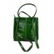 Borsa pelle donna verde zaino con manici a spalla