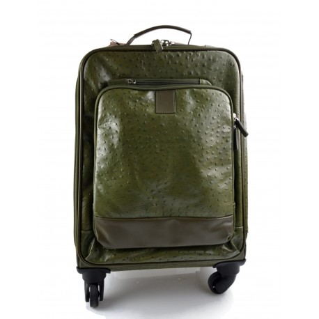 Valise trolley voyage en cuir vert sac voyage de bagages a main en cuir sac de cabine sac en cuir