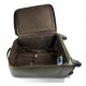 Leather trolley green travel bag weekender overnight leather bag with 4 wheels leather cabin luggage airplane bag