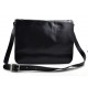 Bolso messenger de piel bolso de hombre piel bolso de mujer negro