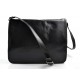 Bolso messenger de piel bolso de hombre piel bolso de mujer negro