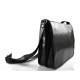 Bolso messenger de piel bolso de hombre piel bolso de mujer negro