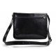 Bolso messenger de piel bolso de hombre piel bolso de mujer negro