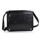 Bolso messenger de piel bolso de hombre piel bolso de mujer negro