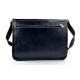 Leather messenger bag men women leather bag leather shoulder bag blue