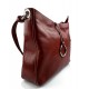 Borsa pelle borsello donna a spalla e a tracolla rosso made in Italy vera pelle