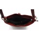 Borsa pelle borsello donna a spalla e a tracolla rosso made in Italy vera pelle