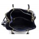 Leather women purse dark blue handbag leather shoulder bag leather shopper