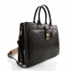 Leather briefcase mens women office shoulder bag document messenger bag business bag executive VIP briefcase dark brown