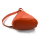 Bolso de cuero genuino mochila de hombre de piel mochila de mujer naranja