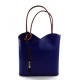 Damen rucksack tasche handtasche blau braun ledertasche damen ledertasche