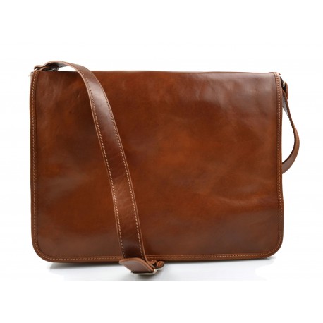 Leather messenger bag mens women leather bag leather shoulder bag honey