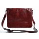 Leather messenger bag men women leather bag leather shoulder bag red