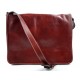 Bolso messenger de piel bolso de hombre piel bolso de mujer rojo