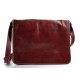 Leather messenger bag men women leather bag leather shoulder bag red