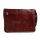 Borsa uomo messenger tracolla postino vera pelle rosso