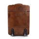 Trolley voyage en cuir sac voyage de bagages a main en cuir brun