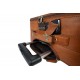 Leder Troller Reisetasche Manner Damen mit Griff braun