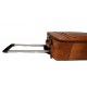 Leder Troller Reisetasche Manner Damen mit Griff braun