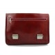 Men leather bag shoulder bag genuine leather briefcase red