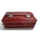 Men leather bag shoulder bag genuine leather briefcase red