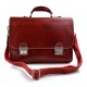 Men leather bag shoulder bag genuine leather briefcase red