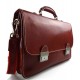 Men leather bag shoulder bag genuine leather briefcase red