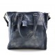 Damen leder tasche blau tasche handtasche ledertasche