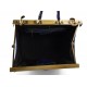 Ladies leather handbag doctor bag handheld shoulder bag blue made in Italy genuine leather bag