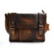 Herren leder vintage schultertasche retro ledertasche gürteltasche braun umhängetasche