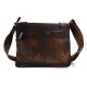 Herren leder vintage schultertasche retro ledertasche gürteltasche braun umhängetasche