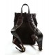 Leather brown backpack genuine leather travel bag dark brown