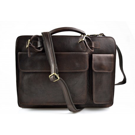 Sac à main cuir bandoulière sac homme femme marron fonce cuir sac d'épaule