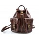 Backpack leather brown backpack genuine leather travel bag weekender sports