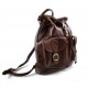 Backpack leather brown backpack genuine leather travel bag weekender sports