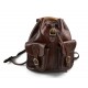 Backpack leather brown backpack genuine leather travel bag weekender sports