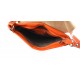 Bandolera de cuero bandolera hombro bolso bandolera piel bolso espalda naranja