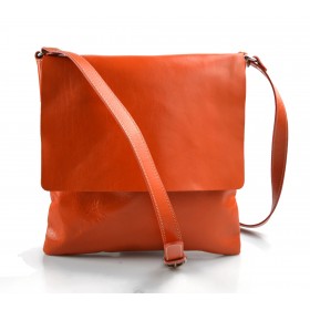 Bandolera de cuero bandolera hombro bolso bandolera piel bolso espalda naranja