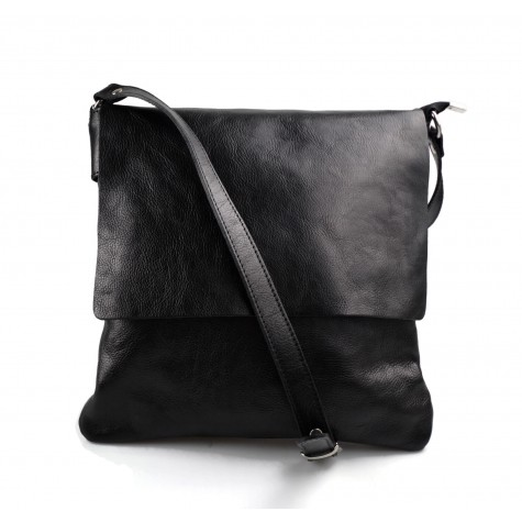 Shoulder bag for men leather black leather crossbody bag leather