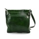 Borsa a tracolla in pelle borsello cuoio da uomo borsa pelle verde