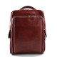 Backpack genuine leather travel bag weekender sports bag red