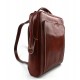 Backpack genuine leather travel bag weekender sports bag red