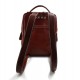 Backpack genuine leather travel bag weekender sports bag red