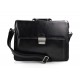 Bolso de cuero bolso messenger de piel negro