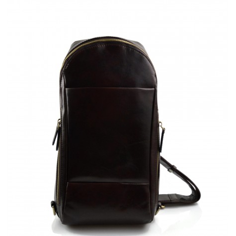 Bolso de cuero bolso de hombre volso de mujer mochila de piel marròn oscuro