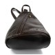 Bolso de cuero genuino mochila de hombre de piel mochila de mujer marròn oscuro