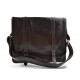 Sac messenger en cuir marron foncè homme famme cuir sac d'épaule bandoulière sac postier