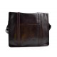 Bolso messenger marron oscuro de piel bandolera de cuero bolso cartero bolso de hombre piel cartera mujer