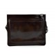 Bolso messenger marron oscuro de piel bandolera de cuero bolso cartero bolso de hombre piel cartera mujer