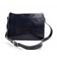 Bolso messenger de piel bandolera de cuero bolso de hombre piel bolso de espalda azul